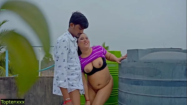 Hindi real Hot Sex at roof! Plz Don't Cum Inside pussy